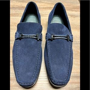 Stacy Adams brand Blue Suede Shoes Size 12 Wide New In Box
